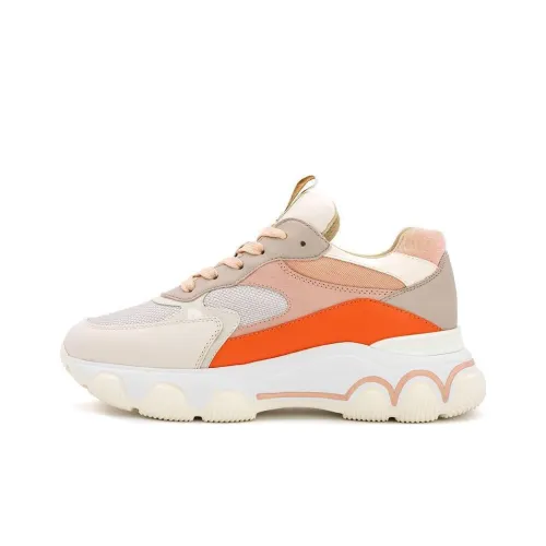 HOGAN Gelb Lifestyle Shoes Women's Low-Top Orange/White