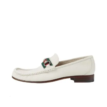GUCCI Web Stripe Horsebit Loafer 'White'