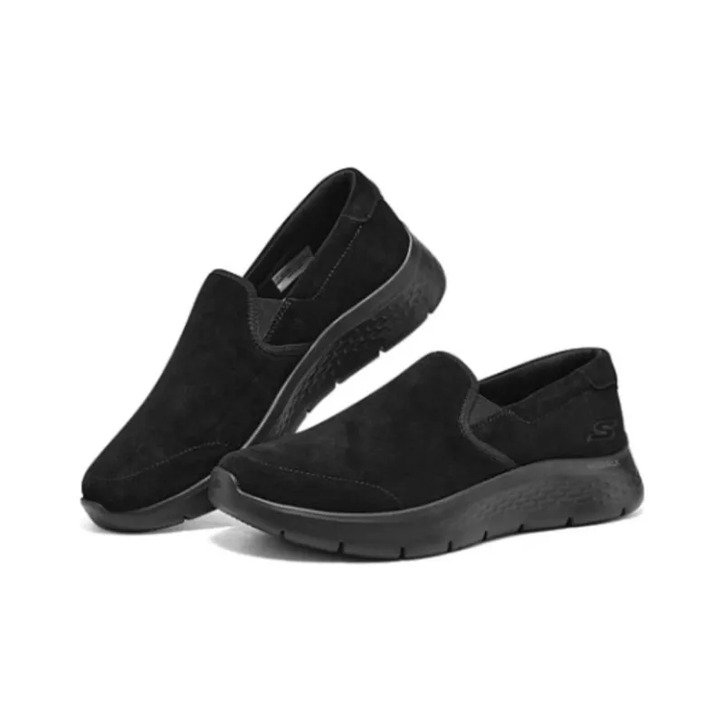 Skechers Go Walk Fle Anti Slip Wear Resistant Breathable Lightweight Low Top Casual Shoes Men's Black-3