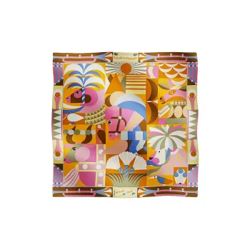 HERMES Grand Parade Silk Scarves Women's Multicolor