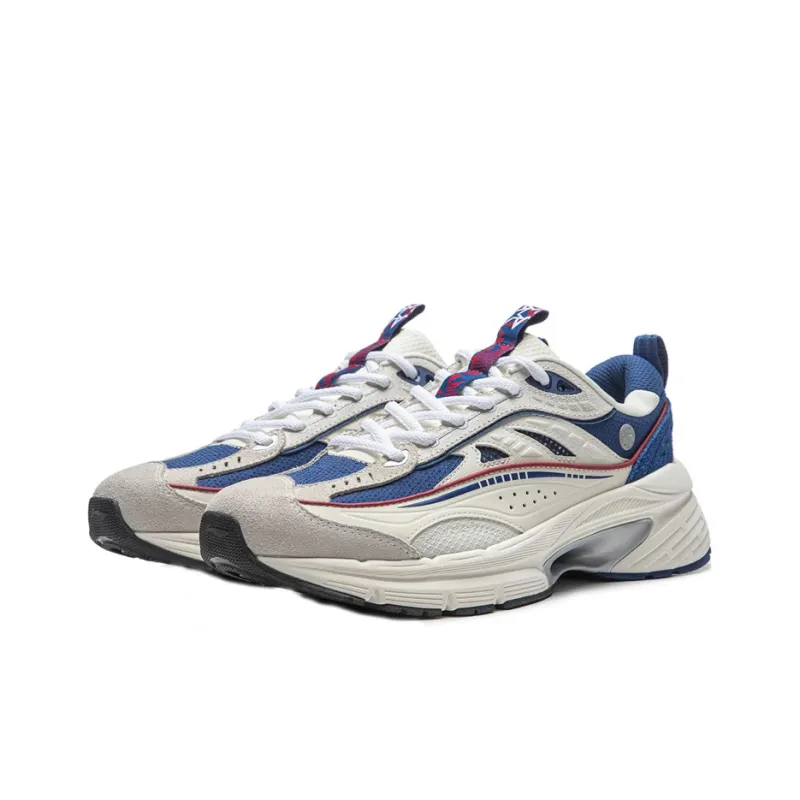LiNing Comet LITE Yixing LITE Cushioned Slip Resistant Low Top Casual Shoes Men's White Blue-1