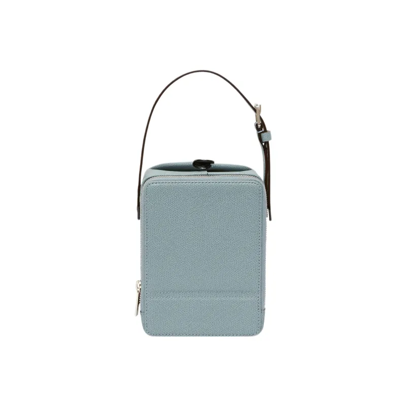 Valextra Calfskin Handbag, Shoulder Bag, Crossbody Bag Regular Women's Smoke Blue-2