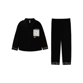 DAMOS·LOVE Pajama Set Fall Women's Black