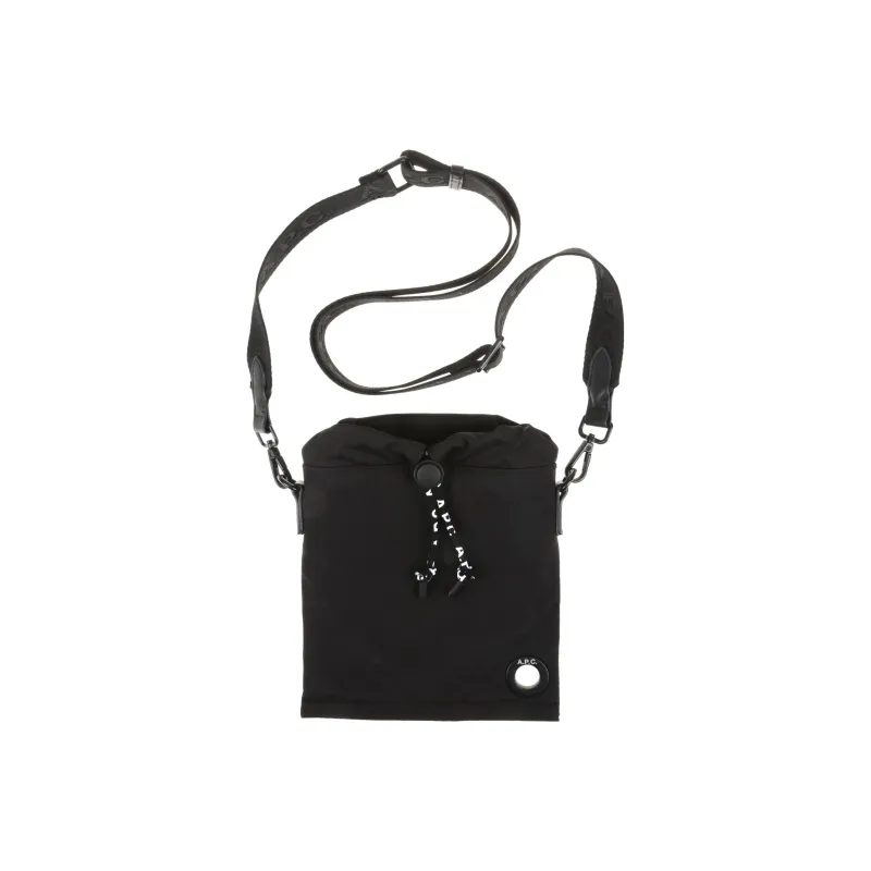 A.P.C Polyester Shoulder Bag, Crossbody Bag Men's Black-1