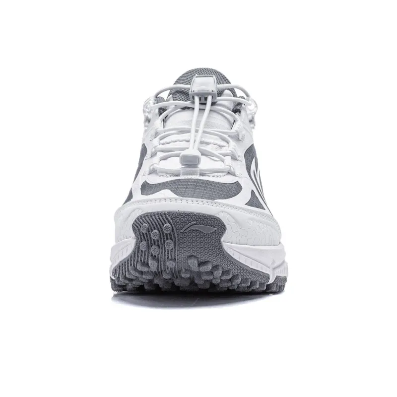 LiNing Yijie Lite V2 Slip Resistant Low Top Running Shoes Women's White Gray-4