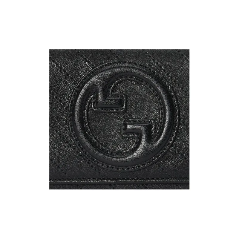 GUCCI Blondie Leather Wallet Women's Black-4