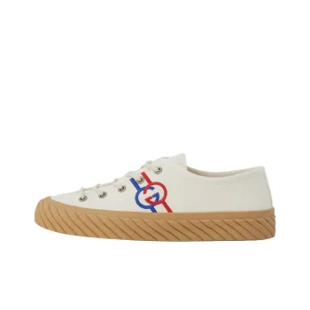 GUCCI Interlocking Low Top Stylish Skateboarding Shoes Women's Beige