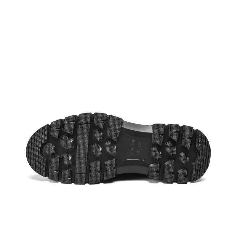YEARCON Dress Shoes Men Low Top Brown/Black-7