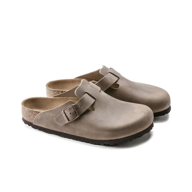 Birkenstock Women's Boston Oiled Leather 'Tobacco Brown'-3