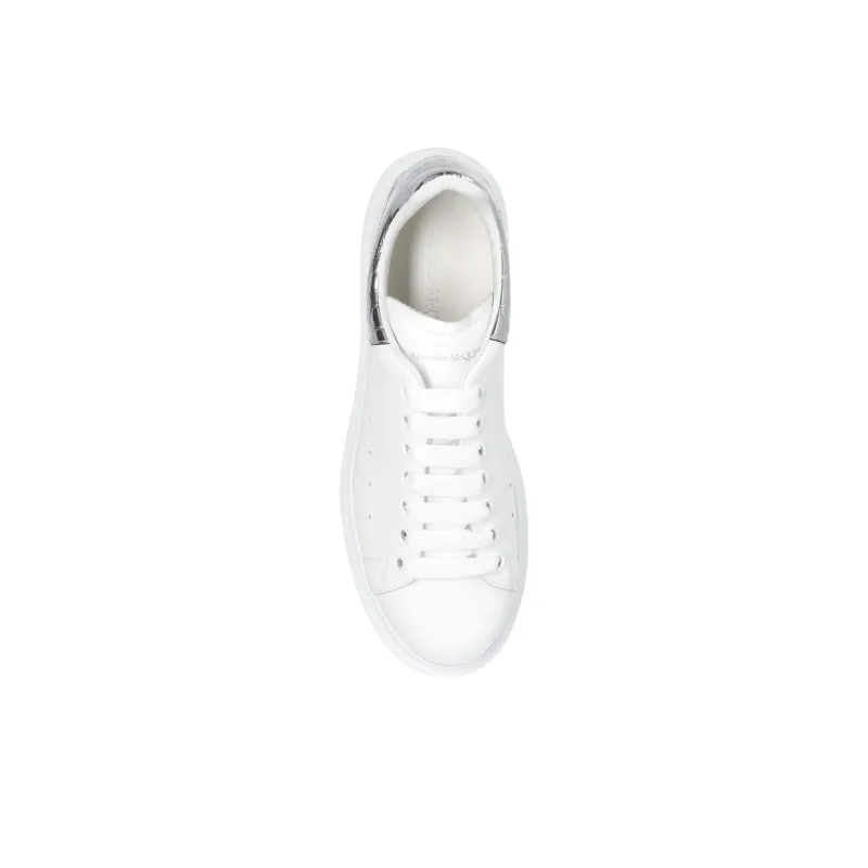 Alexander McQueen Oversized White Silver Croco Women's-4