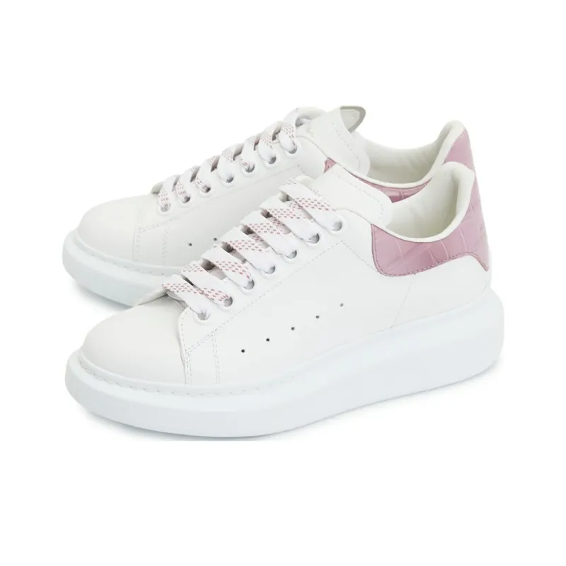 Alexander McQueen Oversized White Pink Croc Women's-2