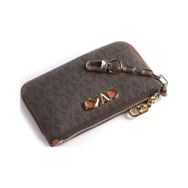 MICHAEL KORS Leather Card Holder, Wallet Women's Walnut Brown-2