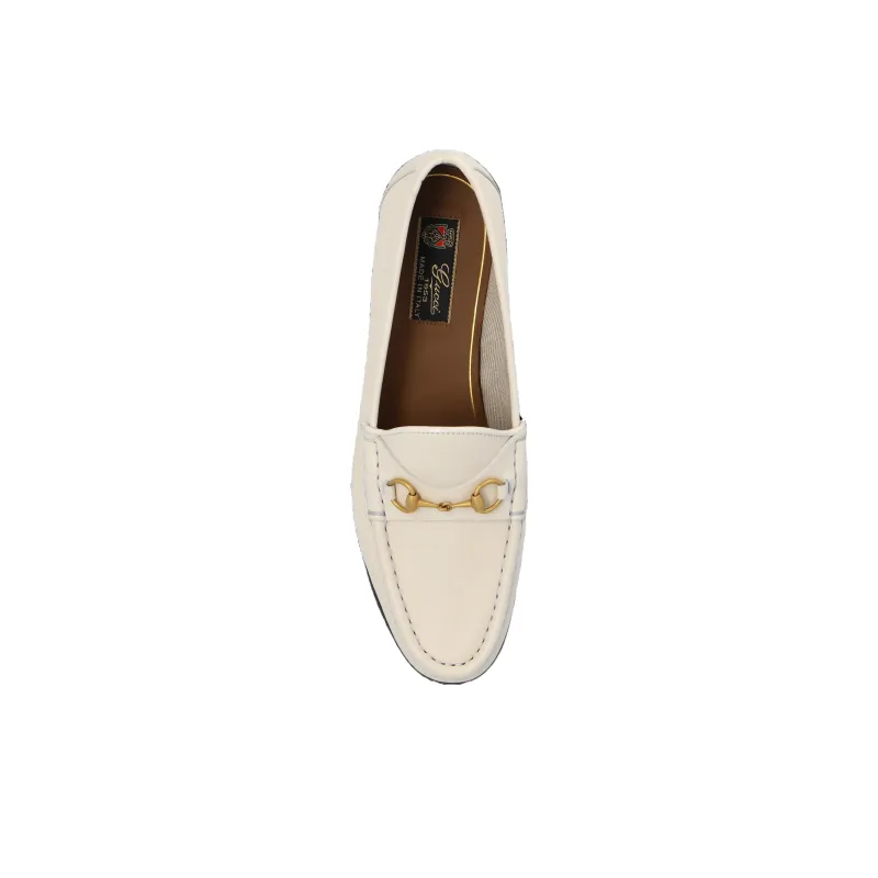 GUCCI Horsebit 1953 Horsebit Loafers Women's White-3