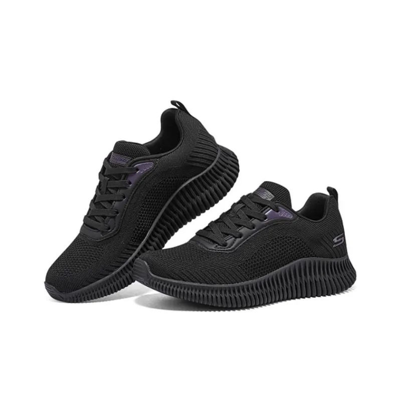 Skechers Bob's Anti Slip Wear Resistant Low Top Casual Running Shoes Women's Black-1
