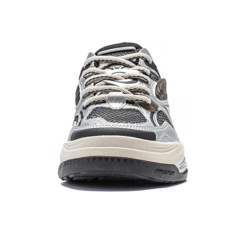 LiNing CF Tracing, FlashStar 2 Anti Slip Wear Resistant Low Top Casual Shoes Women's Silver Black-4
