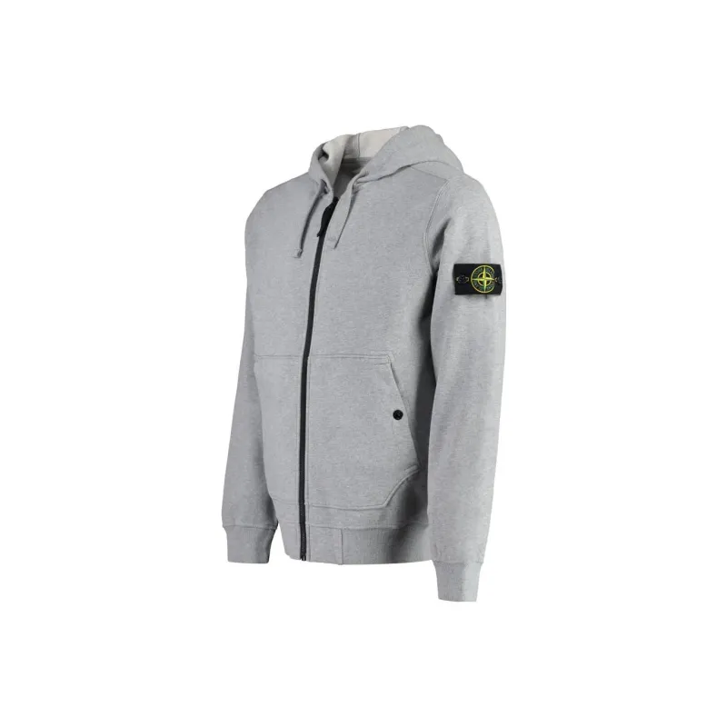 STONE ISLAND Logo Patch Zipped Hoodie-2