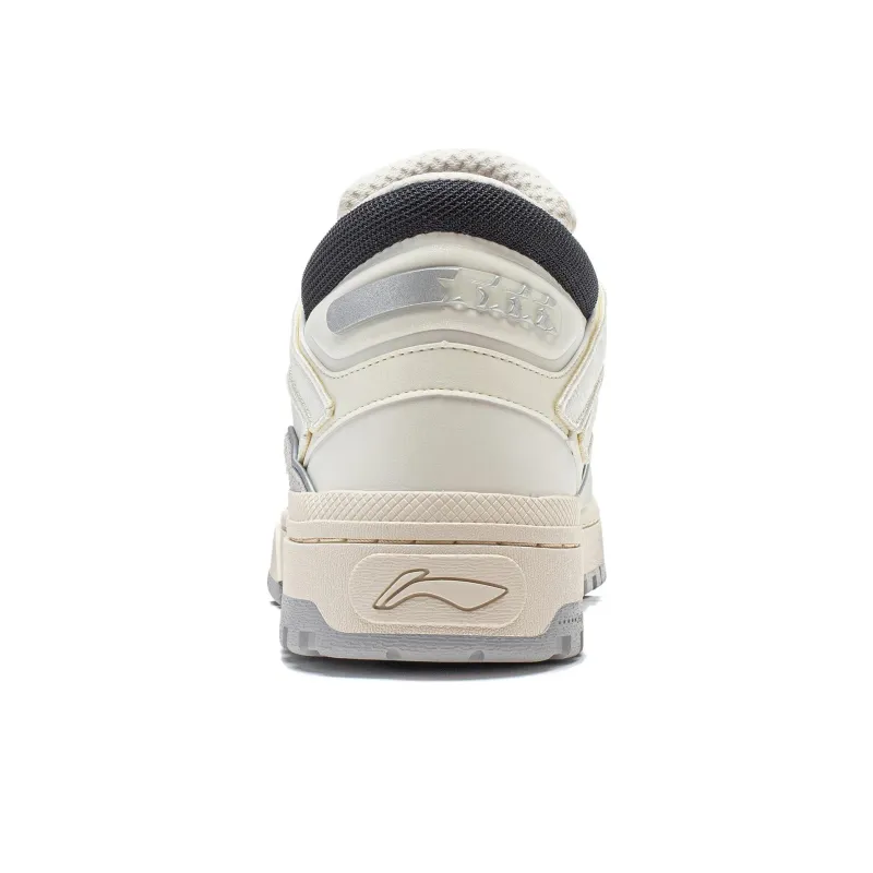 LiNing Wave MID Anti Slip Wear Resistant Mid Top Casual Shoes Men's White Gray-5