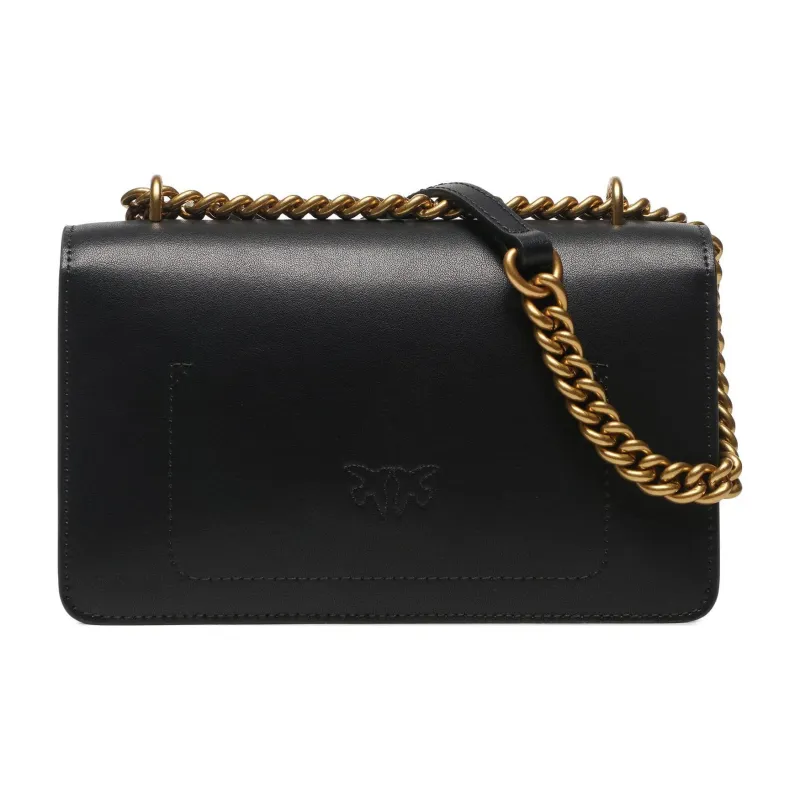 PINKO LOVE Series Leather Crossbody Bag, Shoulder Bag Women's Black-2