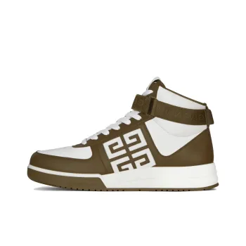 Givenchy G4 High Top Skateboard Shoes Men's Khaki With White