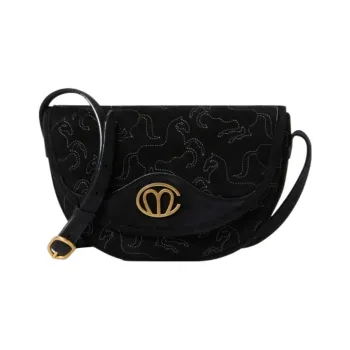 MARK CROSS Cow Leather Shoulder Bag Women's Black