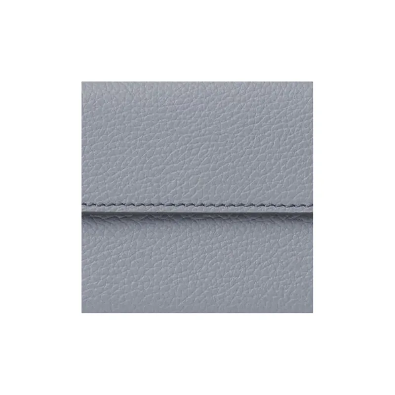 Chloe Marcie Grained Calfskin Card Holder Wallet Small Size Women's Storm Blue-4