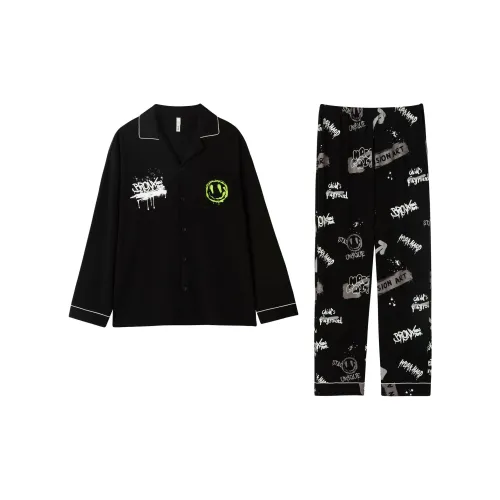 DAMOS·LOVE Pajama Set Fall Men's Black