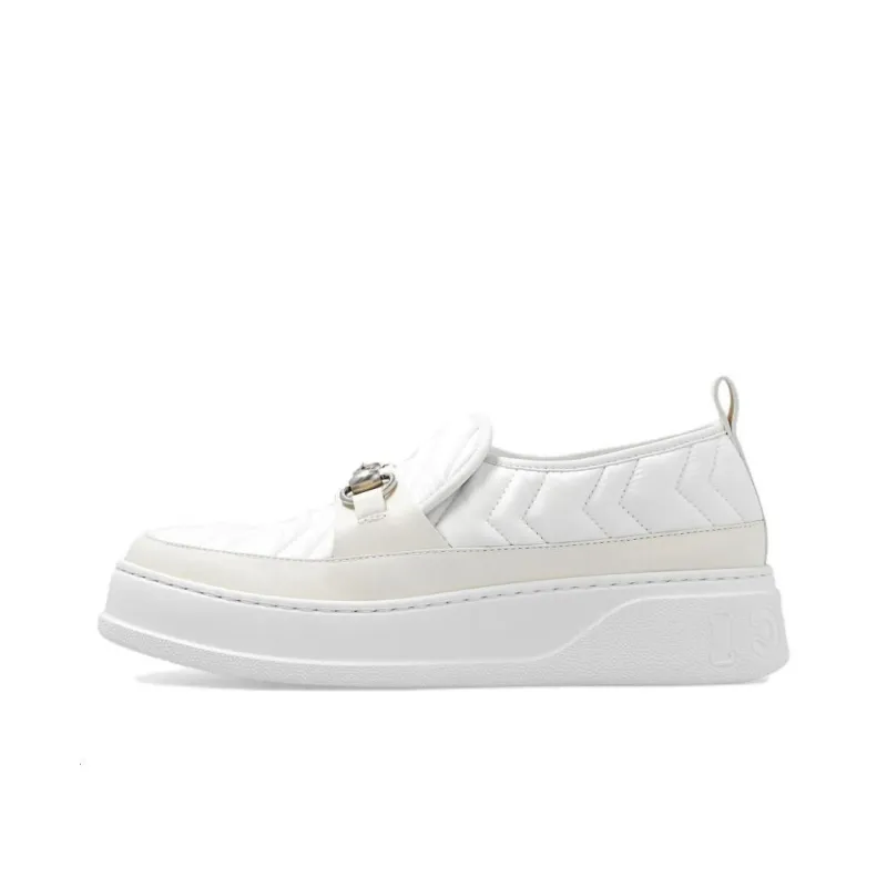 GUCCI Stylish Skateboarding Shoes Women's White-0