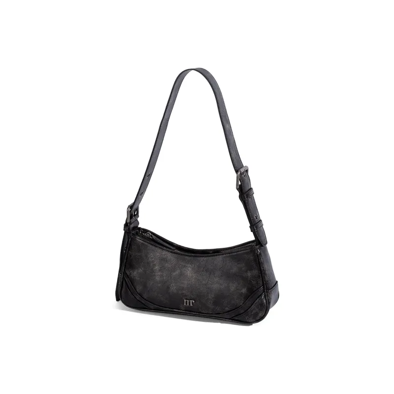 MQ&DR PU Crescent Bag Shoulder Bag Regular Women's Rose/Raspberry/Black/Ecru-7