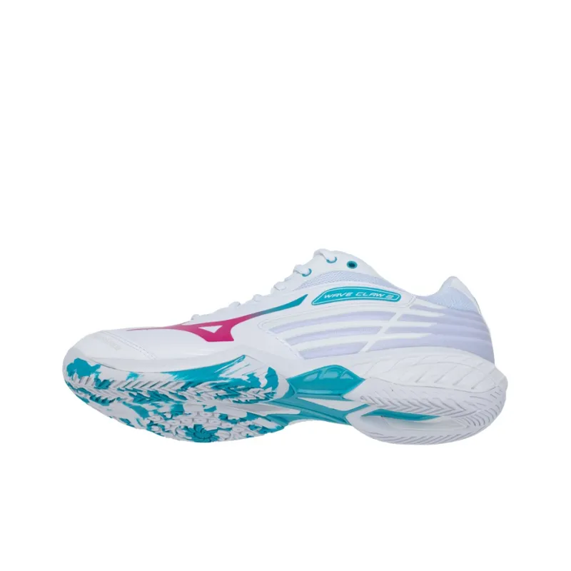 Mizuno Wave Claw 2 Wide 'White Fuchsia Blue'-4