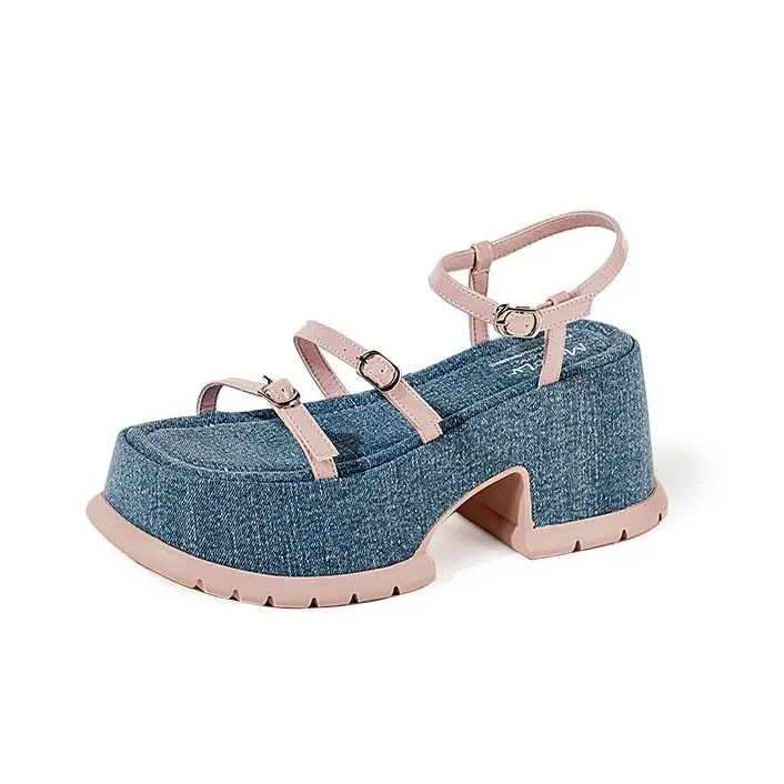 Wonderful Couple Strap Sandals 8.5cm Women's-3