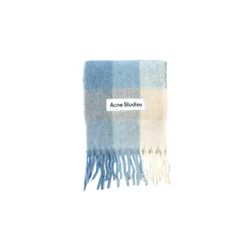 Acne Studios Logo patch Checked Scarf