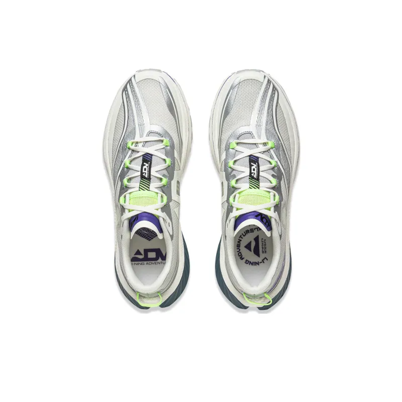 LiNing Dilu Cushioning Anti Slip And Wear Resistant Low Top Running Shoes Men's Silver Gray-3
