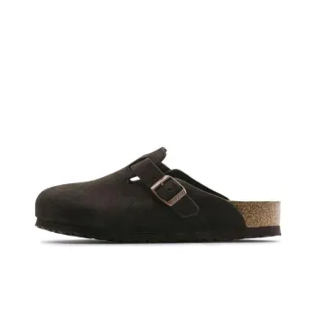 Birkenstock Boston Soft Footbed Suede Leather Narrow Fit 'Mocha'