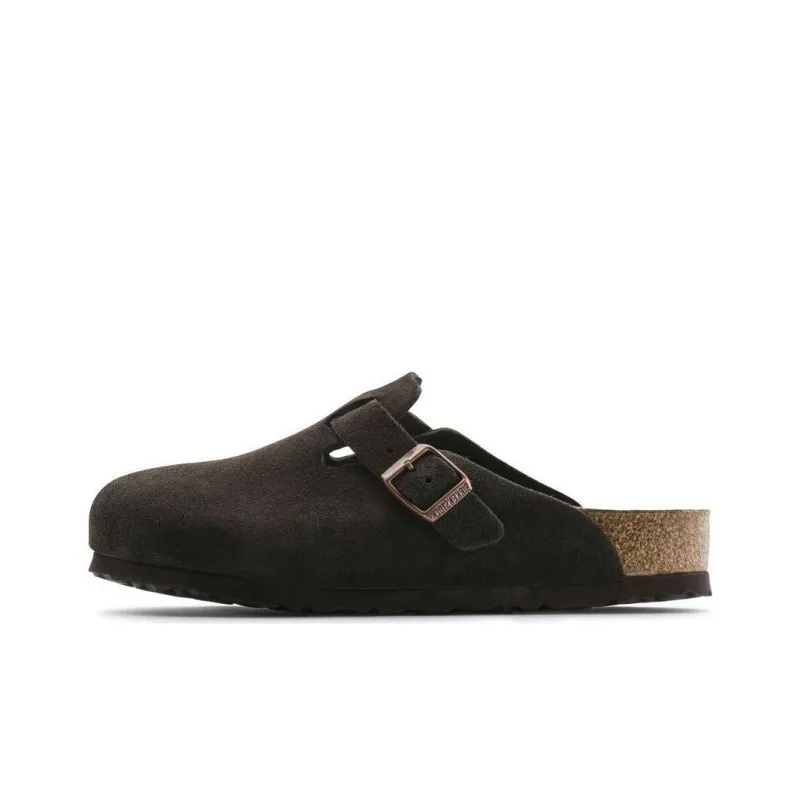 Birkenstock Boston Soft Footbed Suede Leather Narrow Fit 'Mocha'-0