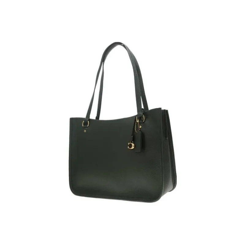 COACH Tyler Polished Litchi Grain Leather Tote Bag Shopping Bag Shoulder Bag Handbag Large Size Women's Jasper-1