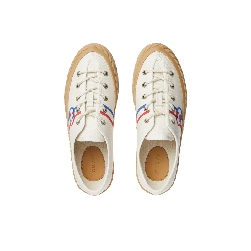 GUCCI Interlocking Low-Top Stylish Skateboarding Shoes Women's Beige-3