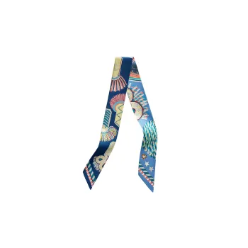 HERMES Silk Scarves Women's Blue