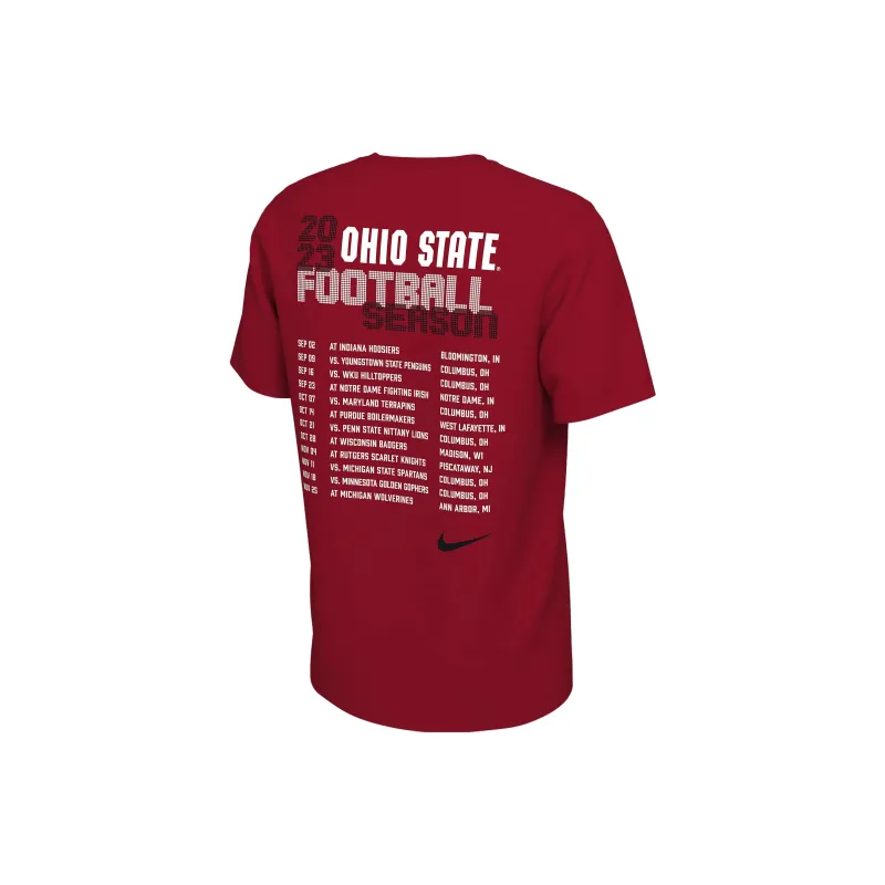 Nike Ohio State Schedule Men's Nike College T Shirt-1
