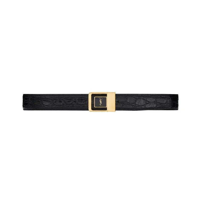 SAINT LAURENT La 66 Buckle Belt-0