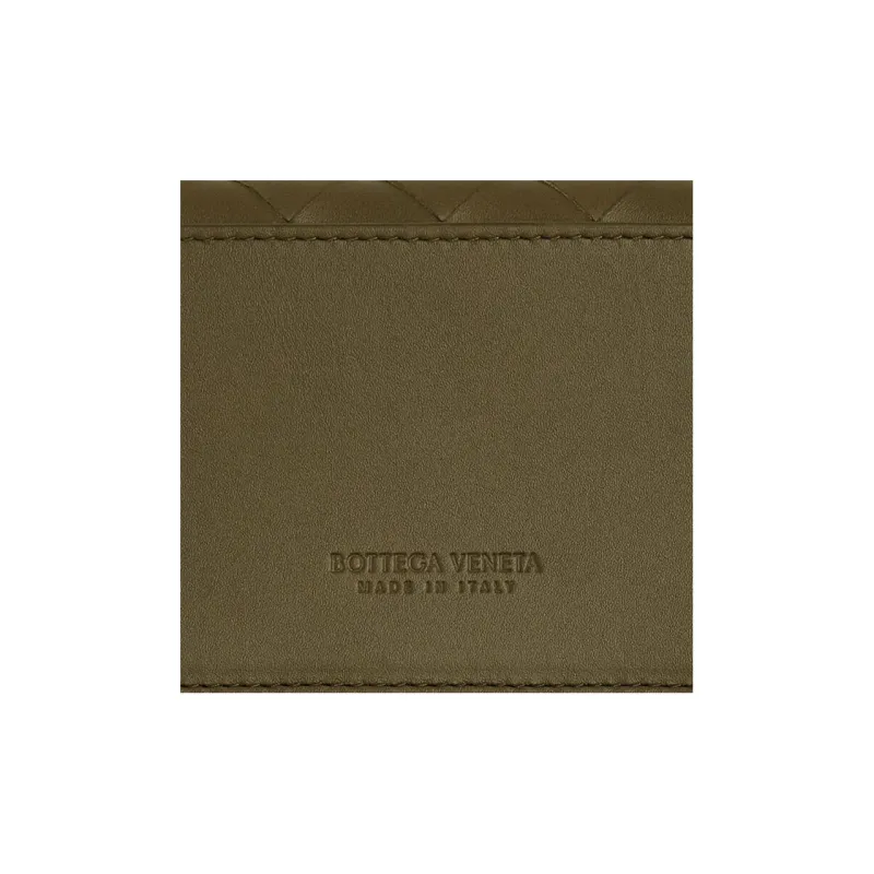 Bottega Veneta Cow Leather Wallet, Card Holder Men's Moss Green-4
