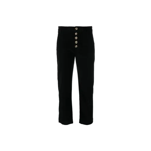 Dondup Straight-leg Cropped Buttoned Trousers