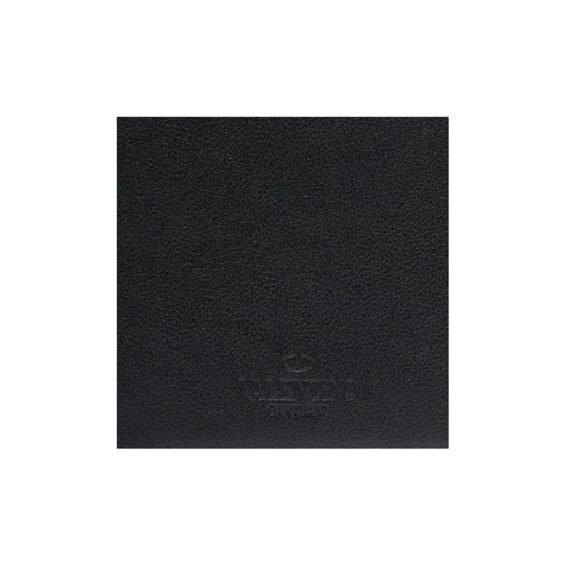 Valentino Leather Card Holder Men's Black-4