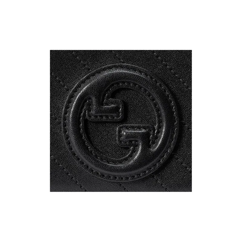 GUCCI Blondie Leather Wallet Women's Black-6