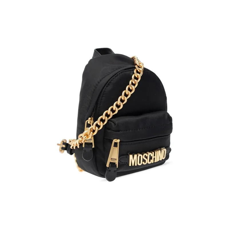 MOSCHINO Nylon Chain Bag Shoulder Bag Mini Women's Black-2