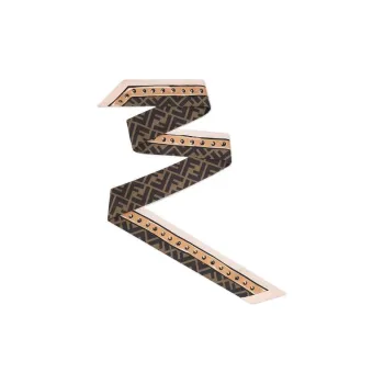 FENDI Silk Scarves Women's Brown