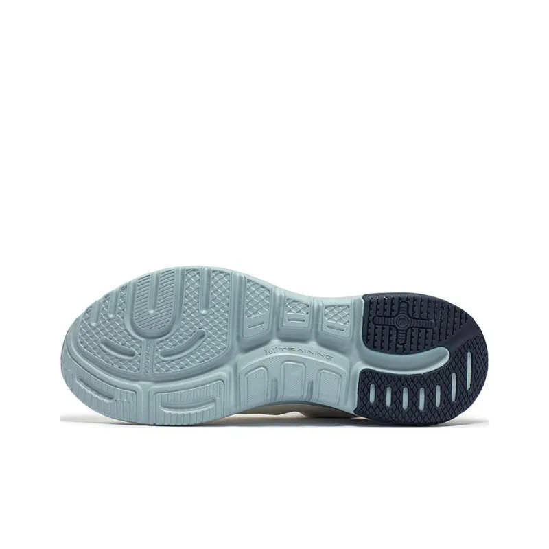 361° Cushioning Wear Resistant Low Top Running Shoes Men's White Blue-4