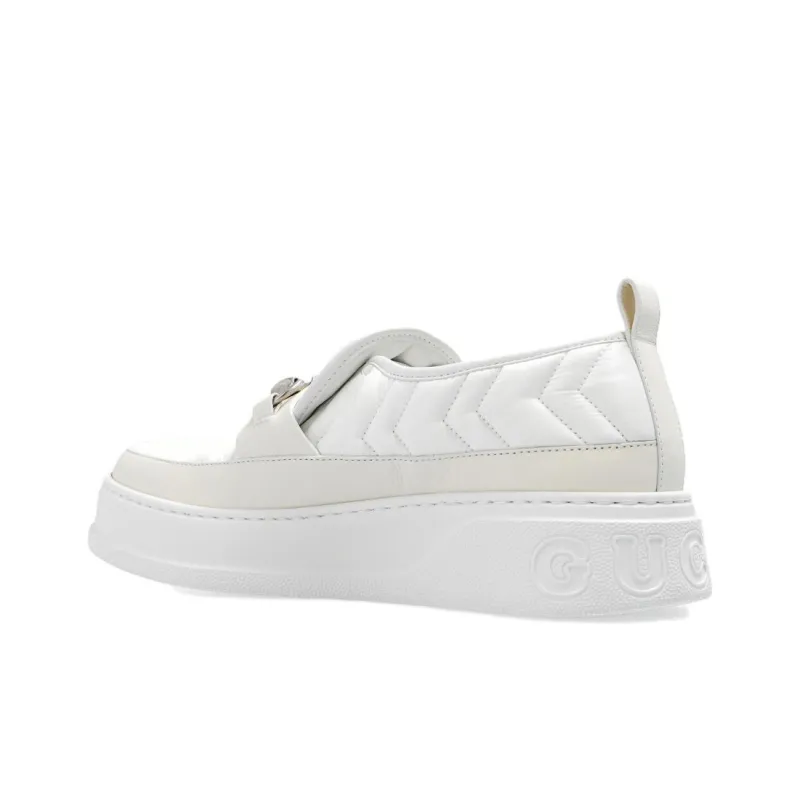 GUCCI Stylish Skateboarding Shoes Women's White-4