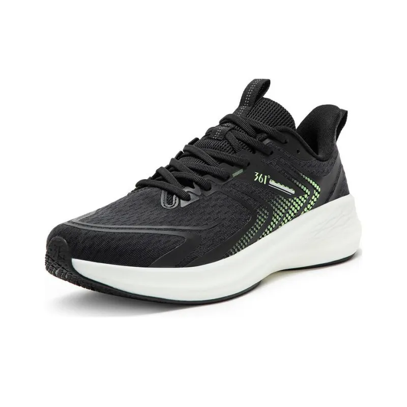 361° QU!KFOAM Cushioning Anti Slip And Wear Resistant Low Top Running Shoes Men's Black Green-1