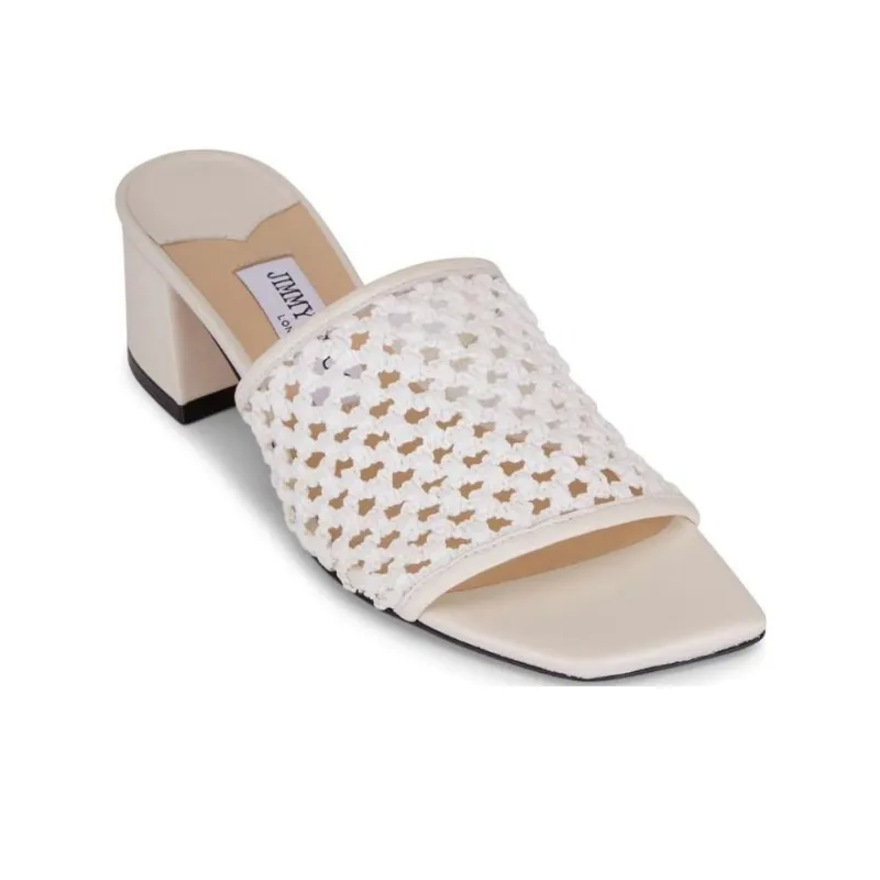 Jimmy Choo Themis Slide Slippers Women's Ivory-2