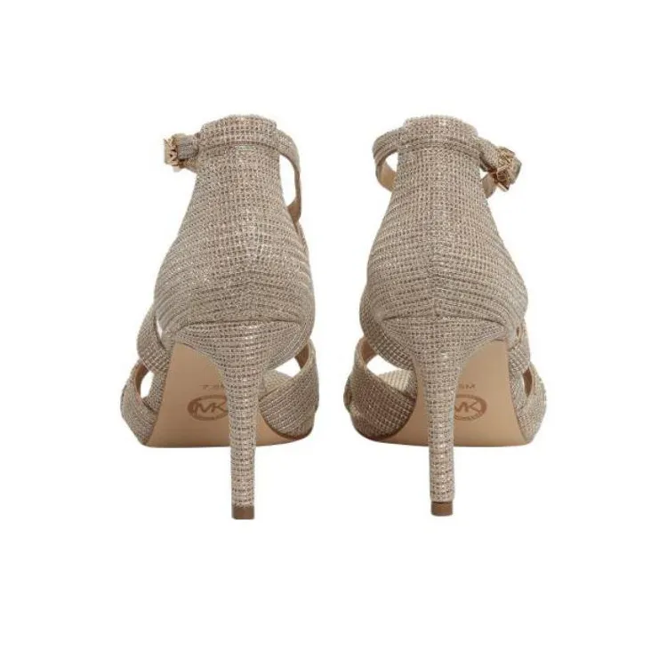 MICHAEL KORS Kinsley Strap Sandals Women's Gold-5